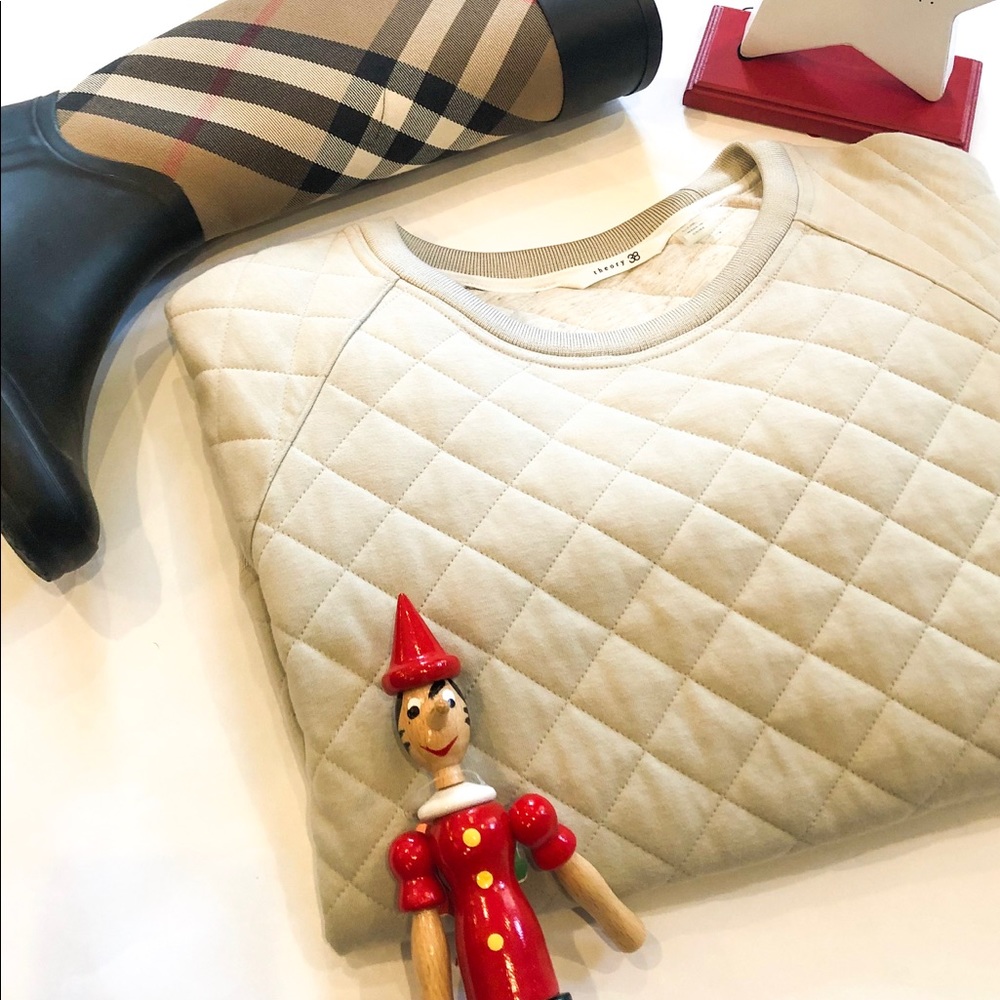 OFF WHITE  QUILTED THEORY SWEATSHIRT